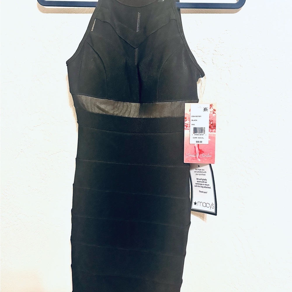 Emerald Sundae Black Bodycon XXS NWT Dress